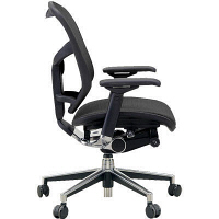 【軒先渡し】 エルゴヒューマン エンジョイ ロータイプ オフィスチェア 3Dファブリックメッシュ 肘付 ブラック EJ-LAM 1脚（直送品）