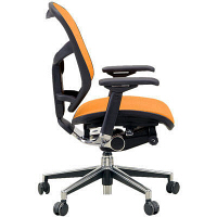 【軒先渡し】 エルゴヒューマン エンジョイ ロータイプ オフィスチェア 3Dファブリックメッシュ 肘付 オレンジ EJ-LAM 1脚（直送品）