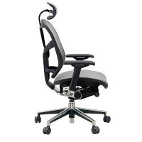【軒先渡し】 エルゴヒューマン エンジョイ ハイタイプ オフィスチェア エラストメリックメッシュ 肘付 グレー EJ-HAM 1脚（直送品）