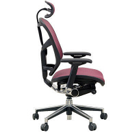 【軒先渡し】 エルゴヒューマン エンジョイ ハイタイプ オフィスチェア メッシュ張り 肘付 ダークレッド(バイオレット) EJ-HAM 1脚（直送品）