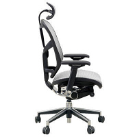 【軒先渡し】 エルゴヒューマン エンジョイ ハイタイプ オフィスチェア エラストメリックメッシュ 肘付 ホワイト EJ-HAM 1脚（直送品）