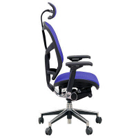 【軒先渡し】 エルゴヒューマン エンジョイ ハイタイプ オフィスチェア 3Dファブリックメッシュ 肘付 ブルー EJ-HAM 1脚（直送品）