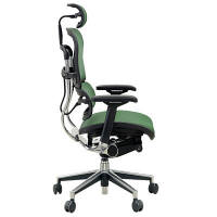 【組立設置込】エルゴヒューマン ベーシック ハイタイプ オフィスチェア エラストメリックメッシュ 肘付 ダークグリーン/KM14 EH-HAM 1脚（取寄品）