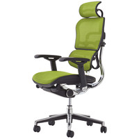 【組立設置込】エルゴヒューマン ベーシック ハイタイプ オフィスチェア 3Dファブリックメッシュ 肘付 グリーン/KMD34 EH-HAM 1脚