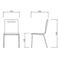 ガラージ　KNチェア　ブラック　KN-1B　410175　（直送品）