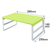リヒトラブ 机上台 幅390mm ハイタイプ 黄緑 A7331-6