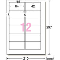 エーワン（A-one）ラベルシール パソコン＆ワープロ パナソニック 宛名 プリンタ兼用 封筒  A4 12面  100シート 徳用 28312