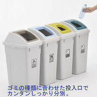 【アウトレット】リス カラー分別ダスト ゴミ箱 スリム 47L ペットボトル用 ターコイズ 1個