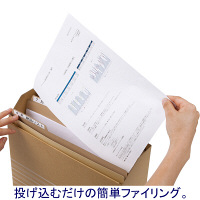 アスクル　個別フォルダー　A4　3山　クラフト　30枚  オリジナル