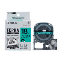 テプラ TEPRA PRO【純正】テープ マグネットテープ 幅18mm 緑ラベル(黒文字) SJ18G 1個 キングジム