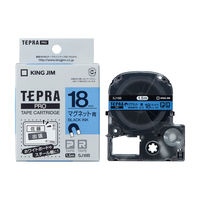 テプラ TEPRA PRO【純正】テープ マグネットテープ 幅18mm 青ラベル(黒文字) SJ18B 1個 キングジム