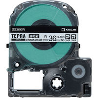テプラ TEPRA PRO【純正】テープ 強粘着 幅36mm 白ラベル(黒文字) SS36KW 1個 キングジム