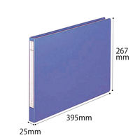 パンチレスファイル　B4ヨコ　10冊　リヒトラブ　HEAVY DUTY　藍　F372