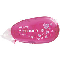 コクヨ テープのり ドットライナーコンパクト 本体 ハート柄 しっかり貼るタイプ タ-DM4550-08N 1個