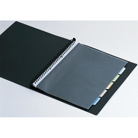 キングジム　クリアファイル 差し替え式　A4タテ背幅40mm　カラーベース　黒　139W