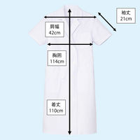 住商モンブラン 女子半袖診察衣 ダブル LL 81-360 1枚　白衣　ドクターコート　レディース