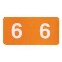 フィリオ　ナンバーラベル シール　カラー　「6」　MS-NRK6　1パック（150片入）