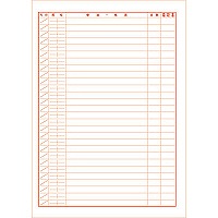 【アウトレット】A4歯科診療録 1号紙 赤刷 CCE022 1袋（100枚入） イムラ封筒