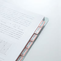 コクヨ　タックインデックスC透明保護フィルム　大（27×34mm）　赤　タ-122R　1袋（81片入）