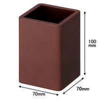 スマイル ペンスタンド 木製 ダークブラウン