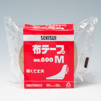 【ガムテープ】布テープ No.600M 0.208mm厚 50mm×25m 積水化学工業 茶 1巻