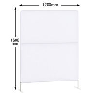 アイリスオーヤマ クロススクリーン ホワイト 高さ1600×幅1200mm 1台 オリジナル パーテーション 布張り 取り外して丸洗い可能 オリジナル