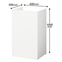 アール・エフ・ヤマカワ 木製カウンター ハイカウンター レジカウンター ホワイト 幅600×奥行500×高さ1000mm 1台（2梱包）