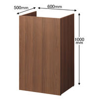 アール・エフ・ヤマカワ 木製カウンター ハイカウンター レジカウンター ウォルナット 幅600×奥行500×高さ1000mm 1台（2梱包）