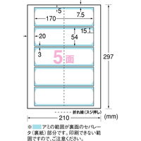 エーワン（A-one）マルチカード ショップ・ポイントカード用 クリアエッジ 厚口 プリンタ兼用  A4 5面  100シート 徳用 51663