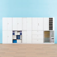 イトーキ サリダストレージ 3段 引違い 上置用 ホワイト 幅800×奥行450×高さ1038mm 1台(2梱包）