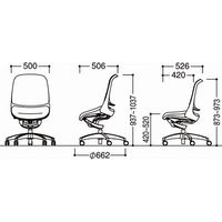 81L1GR FGR7 |オカムラ ルーチェ オフィスチェア ホワイトフレーム 肘無し ベージュ 1脚（直送品）
