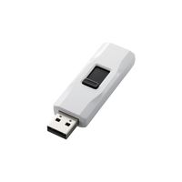 USBメモリ スライド式USB2.0 8GB ホワイト MF-HJU208GWH 1個（直送品）