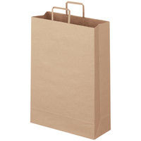 平紐 クラフト紙手提袋ベーシック380×520×145 茶 1袋（50枚入）  オリジナル