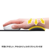 サンワサプライ　リストレスト付マウスパッド　ブラック　MPD-GELNNBK（直送品）
