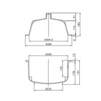 アズワン ポリカデシケーター φ306mm 301カタ 1台 1-066-14（直送品）