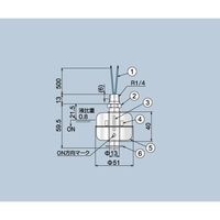 アズワン フロート式レベルスイッチ 耐熱タイプ 1-3120-03 1個（直送品）