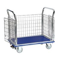 エヌケーキャリーキャスター 観音扉型金網台車 300kg フットタイプ NK-307K-ST 1台 1-6290-02（直送品）