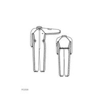 東洋リントフリー クリーンルーム用ツナギ服 ホワイト×グリーン L FC131A-13 1着 1-6358-03（直送品）