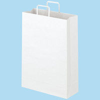 平紐 クラフト紙手提袋ベーシック380×520×145 白 1箱（200枚：50枚入×4箱）  オリジナル
