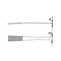 ワイ・エム・ティ フラットピンセット 125 1本 1-8187-01（直送品）