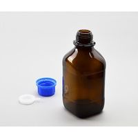 ユラボジャパン 茶褐色ガラスボトル(全体コーティングタイプ) GLー32 角形 100mL 1671506 1本 1-8232-01