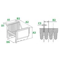 アズワン ウエハーキャリア(PBT) 6インチ KM-627NE-SH 1個 1-8302-02（直送品）