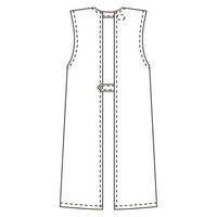 予防衣 袖なし サックス M AKL924-31