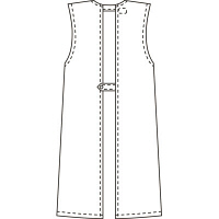 予防衣 袖なし サックス 3L AKL924-31