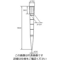 ニチリョー マイクロピペット用チップ 1000~5000μL 200本入 00-BMT2-X 1袋(200本) 2-652-24