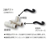 アズワン 配管用部品 2連ダクト(中間型) 3-4064-08 1個（直送品）