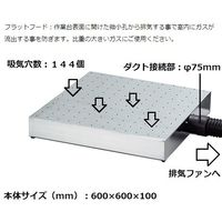アズワン ポータブルヒュームフード用フラットフード600 3-5666-22 1台（直送品）