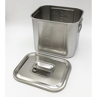 本間冬治工業 角型目盛付ポット (取手付き) 11.6L 26 1個 4-1006-09（直送品）