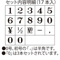 シャチハタ 柄付ゴム印連結式 数字4号 GRN-4M