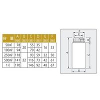 アズワン アイボーイ PE角瓶 100mL 100入 5-003-52 1箱(100本)（直送品）